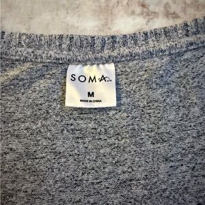 Soma Gray Heathered Knit Tee